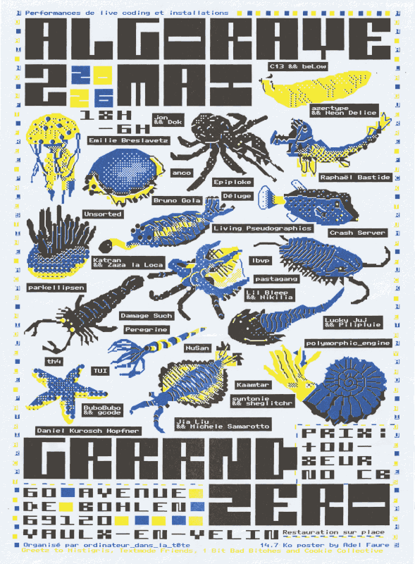 Poster Algorave 2026 — Grrrnd Zero